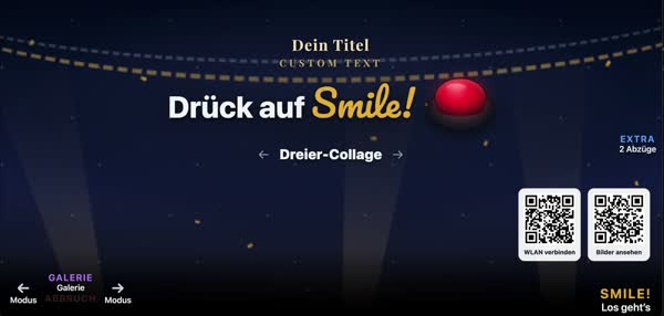 Start screen in the Starry Night design: a garland against a deep blue sky